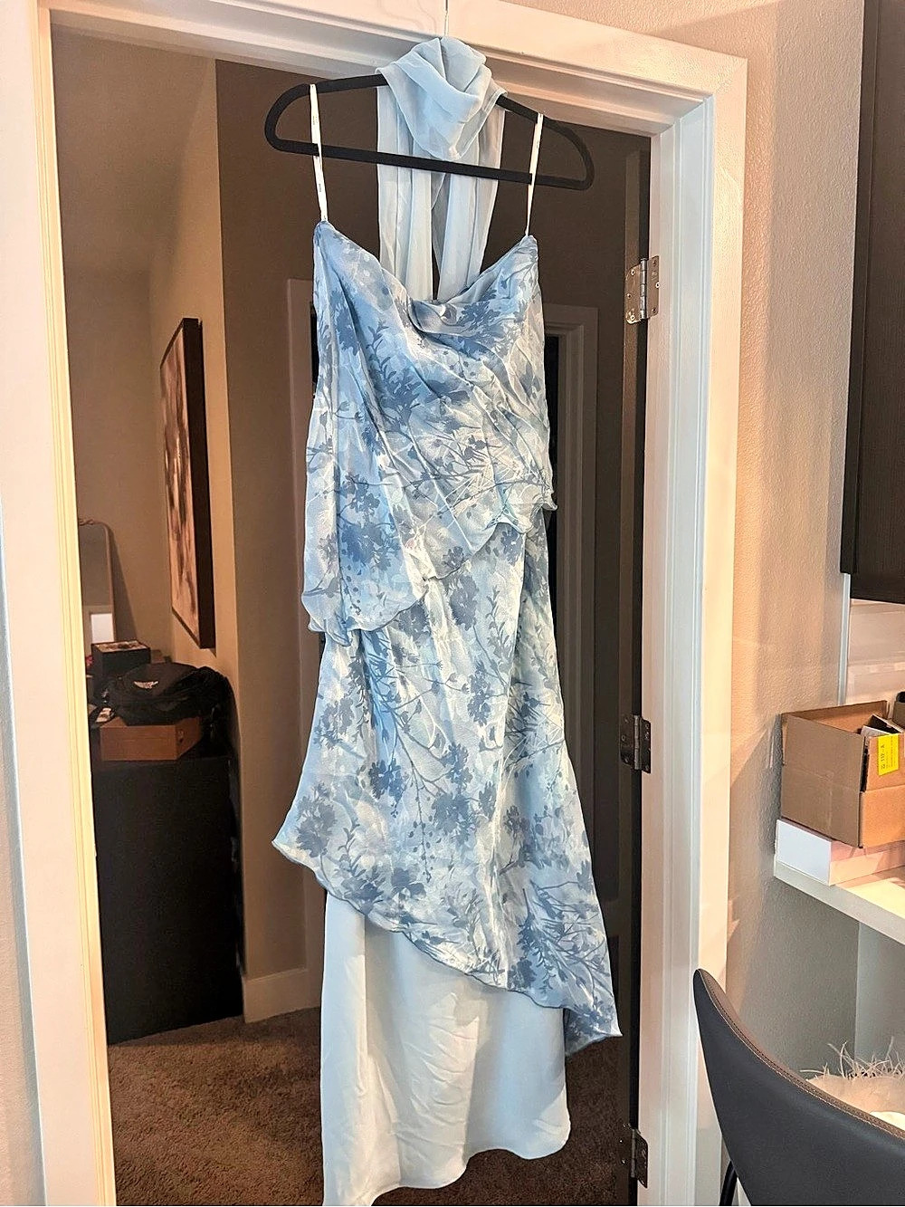 The Are- Blue & White Floral Maxi Dress